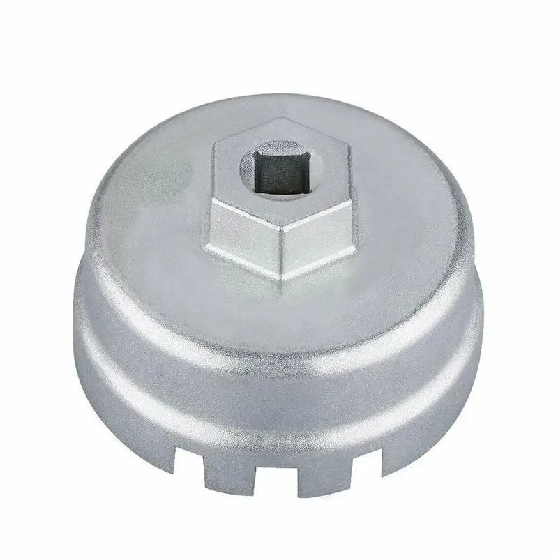 

14 Flute 64.5mm Aluminum Oil Filter Cap Wrench 3/8 Socket Tool Rav4 Drive Remover For Toyota Removal Lexus Square C1C1