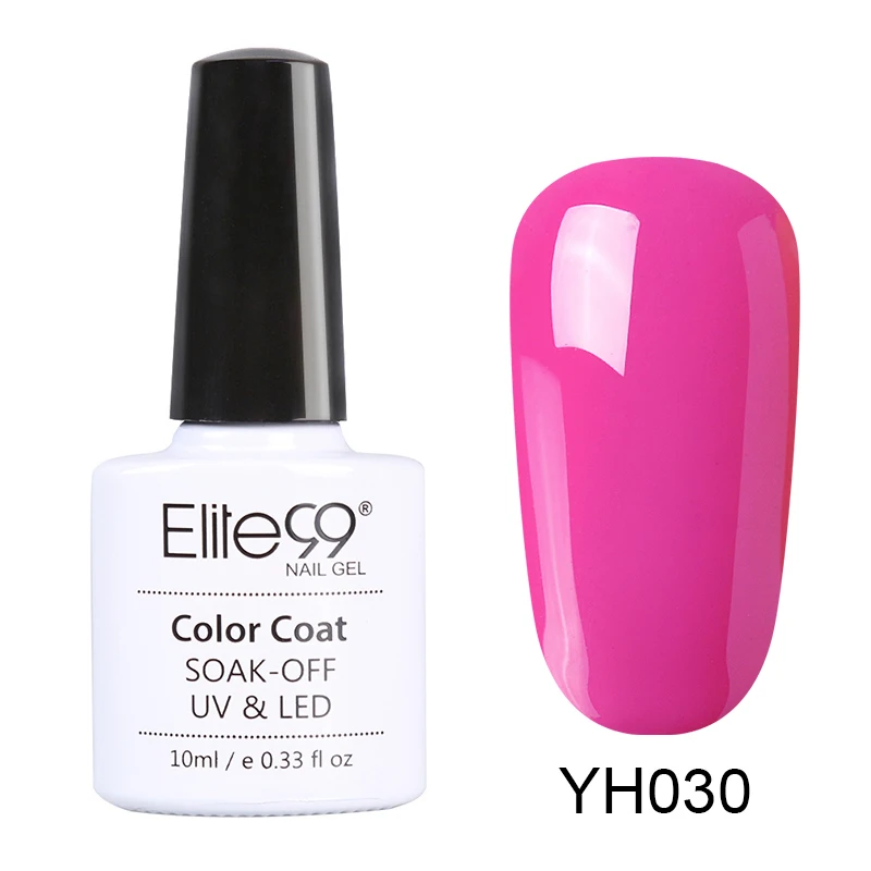 YH030 Elite99 10 мл розовый цвет УФ Гель-лак Полупостоянный праймер верхнее покрытие гель лак для ногтей, маникюр гель лак для ногтей - Цвет: YH030