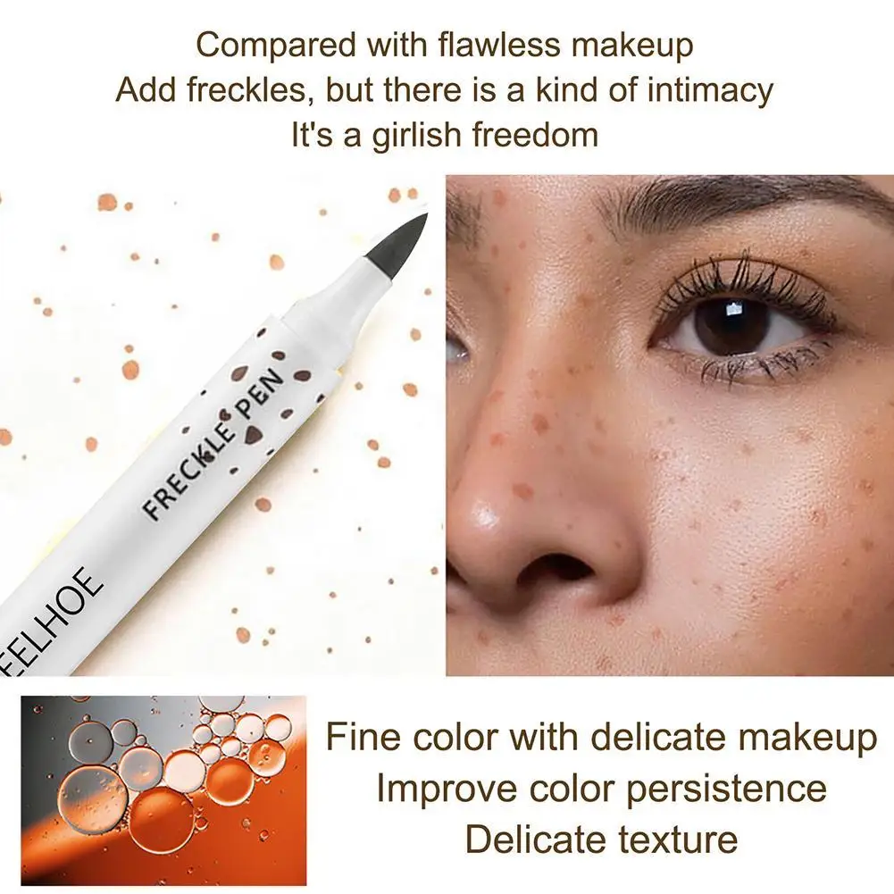 

1PC New Natural Freckle Pen Soft Brown Long Lasting Tools Dot Pen Waterproof Create Face Makeup Spot Sunkissed F3L8