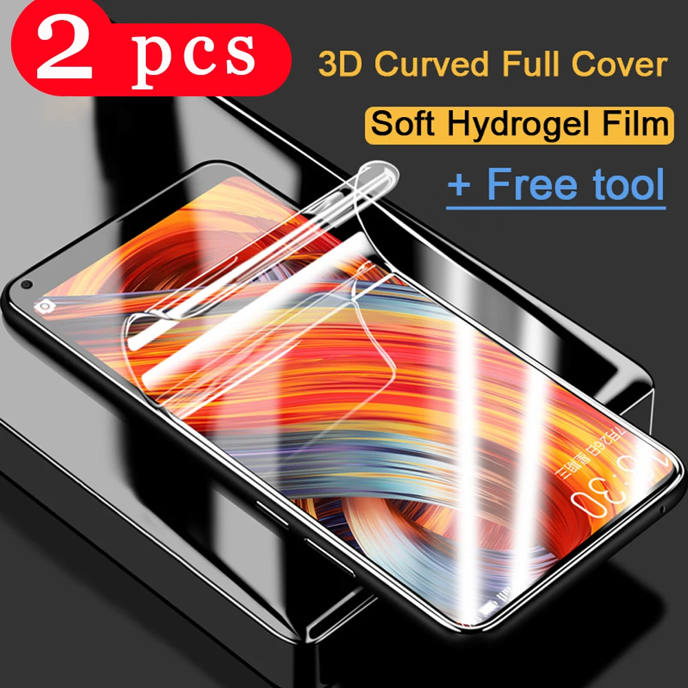 

2Pcs hydrogel film for xiaomi mi max 3 2 mix 3 2 2s soft full cover phone screen protector redmi k20 pro mi 9T pro Not Glass