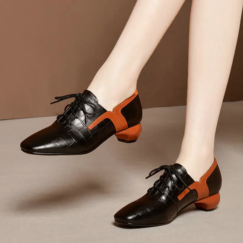 Пикантные женские туфли на высоком каблуке Разноцветные необычном туфли-лодочки