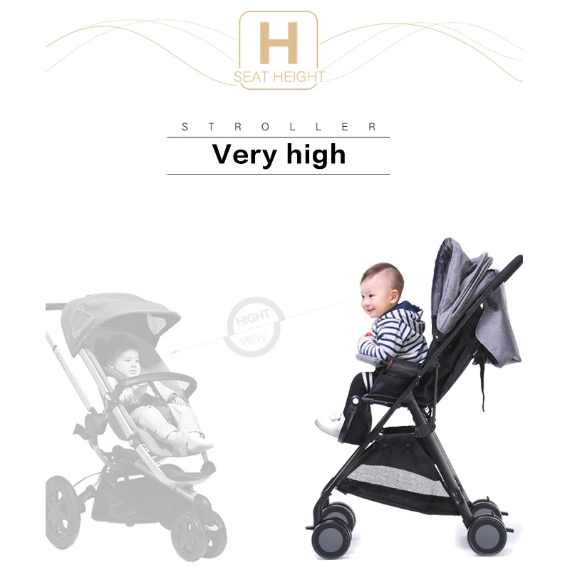 Leecus детская тележка ультра светильник портативная может лежать складывается