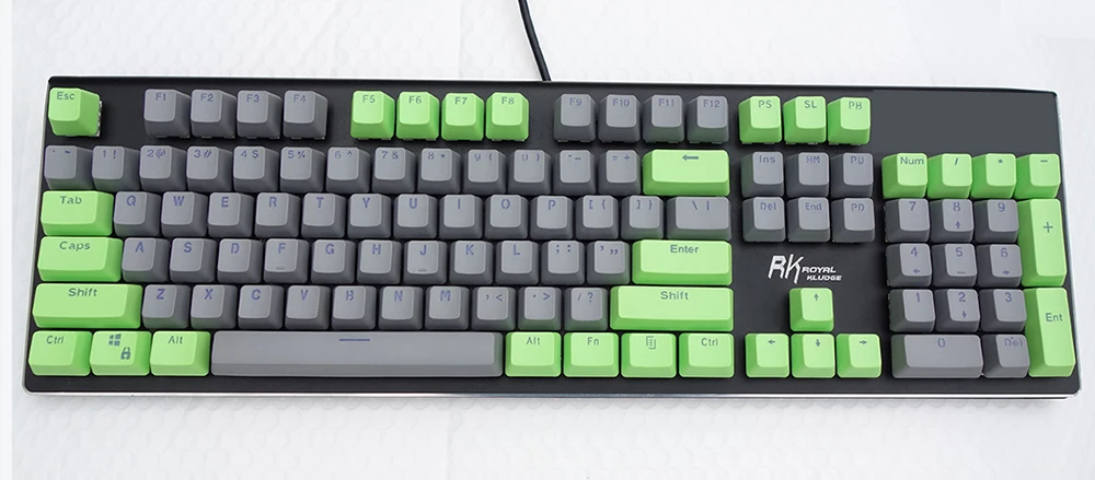 Двухцветная микс Топ Печатный блеск через OEM PBT двойная съемка ключей 104 клавиш полупрозрачная подсветка для MX механическая клавиатура