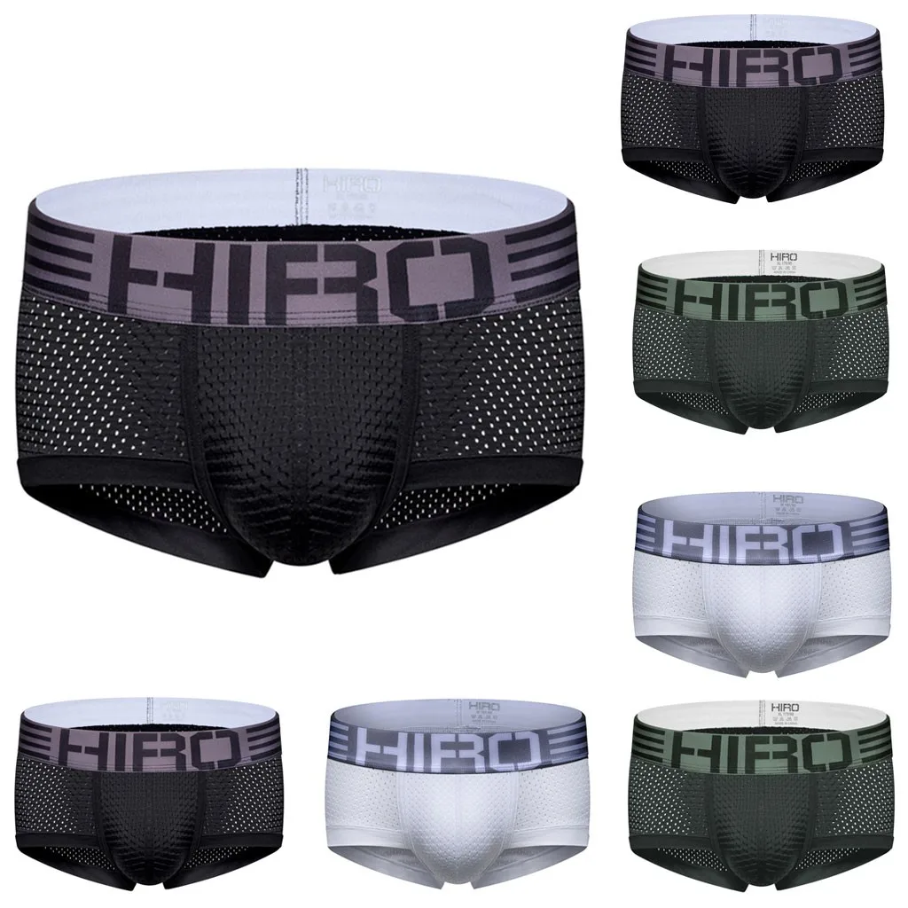 

quality Mesh Boxer Shorts Underwear Cool Ice Silk Men's Boxer Underpants Super Breathable Men Sexy Slim Man Panties