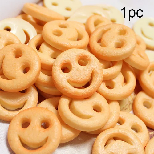 A 1pc Happy monkey ломтики слизи поставки очаровательные милые ролевые смайлики бисквит добавки Набор DIY аксессуары для пушистой чистой слизи игрушки - Цвет: A 1pc