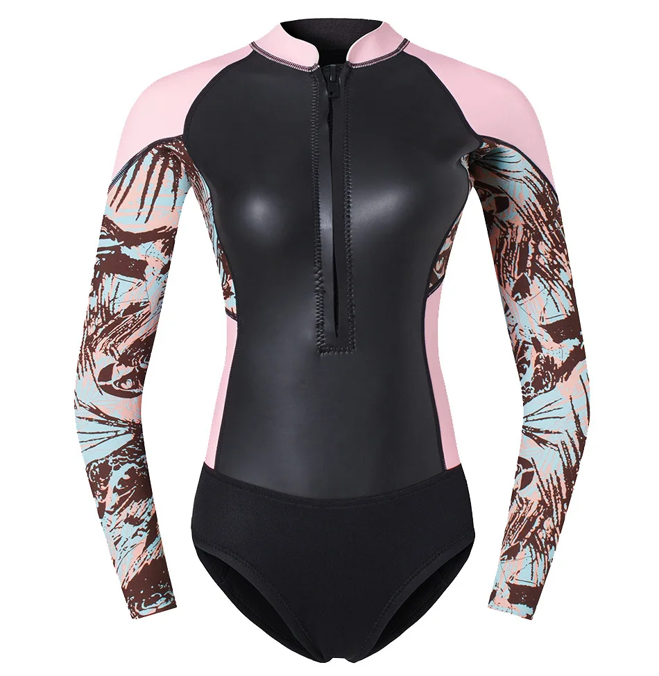 

Women 2MM Neoprene One Piece Keep Warm Wetsuit Scuba Snorkeling Surfing Triathlon Spearfishing Hunting Diving Suit Swim Wear