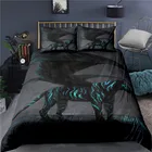 Животное 23 шт постельное белье King Queen один двуспальные постельные наборы для мальчиков и девочек, Комплект постельного белья с рисунком лисы и волка Стёганое одеяло крышки