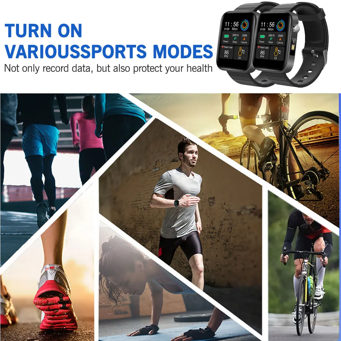 

New T68 Smart Watch Body Temperature Detection IP67 Waterproof With Camera Weather Bluetooth Fitness Activity Smartwatch