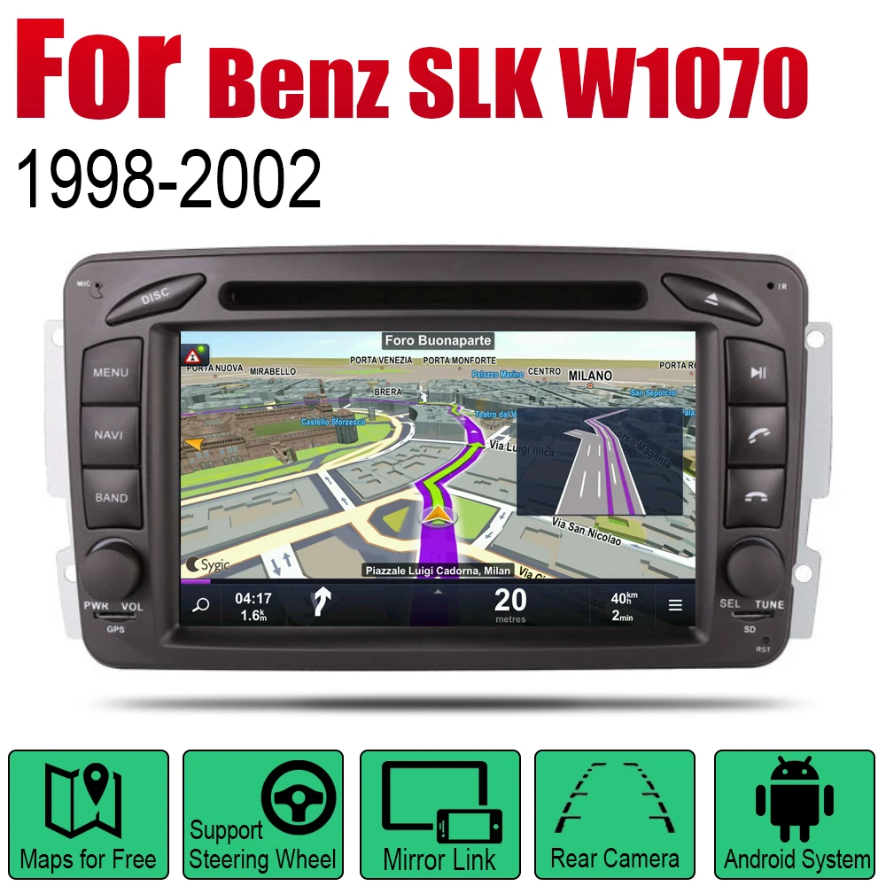 Android автомобильный DVD GPS Navi для Mercedes Benz SLK W1070 1998 1999 2000 20012002 NTG плеер навигация