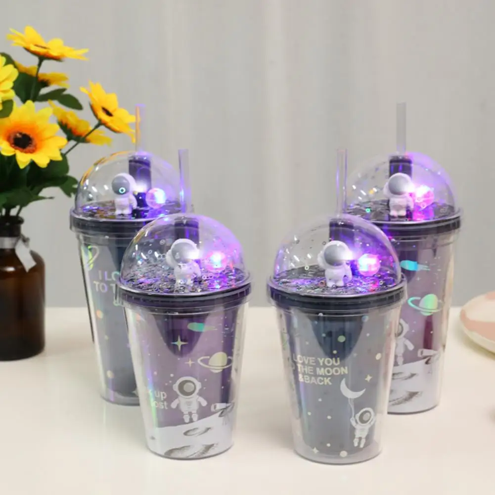 

Water Cup Eco-friendly Transparent Plastic Drinking Water Straw Cup for Home