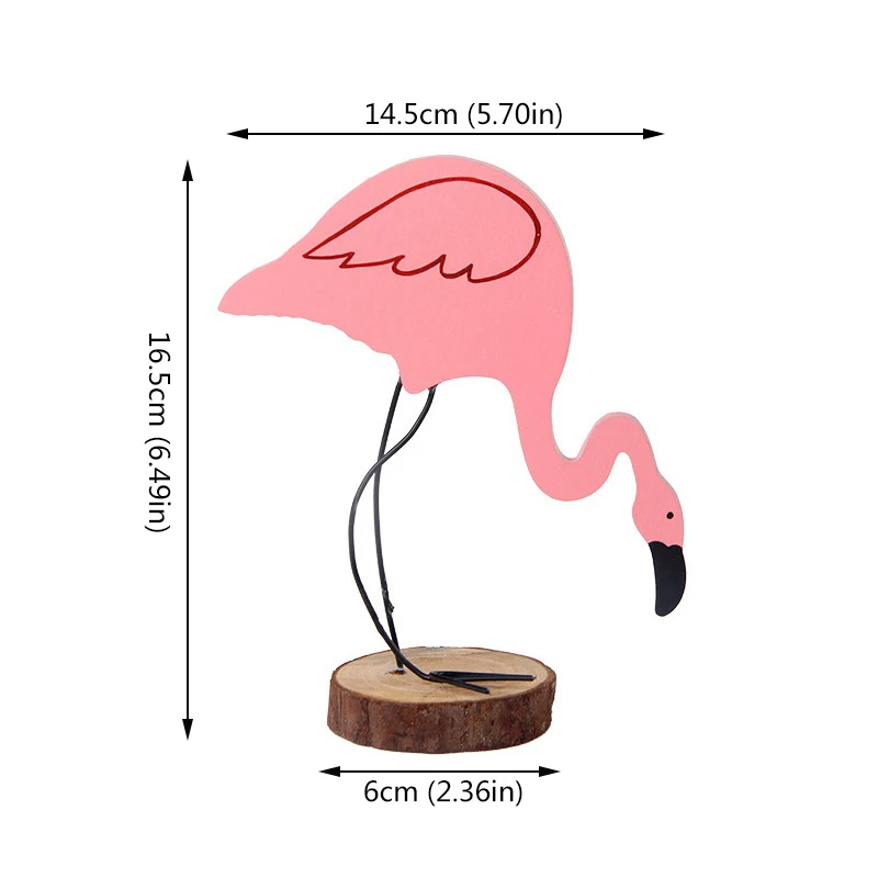 flamingo 1 Современные перьевые деревянные украшения, простые миниатюрные фигурки для гостиной, стола, офиса, украшения дома, аксессуары - Цвет: flamingo 1