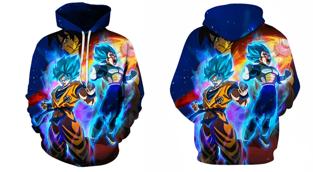 Дизайн Dragon Ball Z Goku толстовки DBZ толстый Гоку печать 3D Толстовка с капюшоном для мужчин и женщин Harajuku верхняя одежда унисекс Толстовка