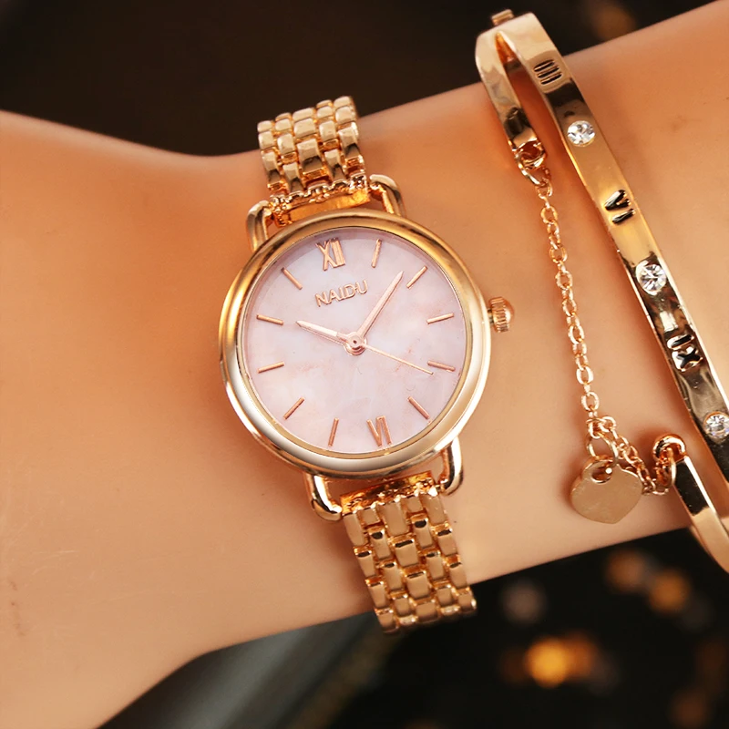 Часы reloj mujer kol saati женские кварцевые наручные розовое золото серебро 2021 | Наручные