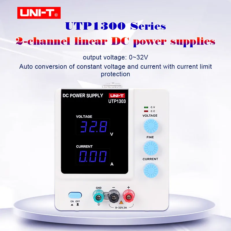 

UNI-T UTP1303 UTP1305 single-channel linear DC Power Supplie low ripple/noise overload protection constant voltage/current