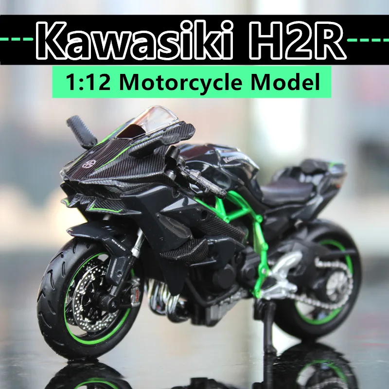 Оригинальная Авторизованная модель мотоцикла Maisto 1:12 Kawasaki H2R, модель игрушечного автомобиля