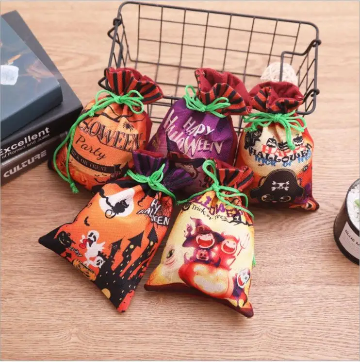 

Hand Held Bag Pumpkin Halloween Decorations Fascicular Orifice Cornucopia Gift Bag Children Ghost Festival