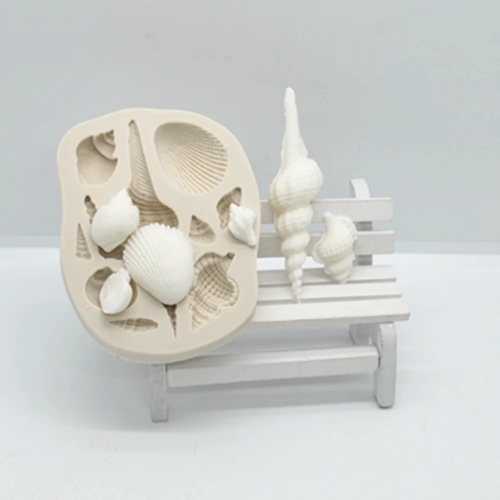 

3D Seashell Shape Silicone Fondant Resin Sugarcraft Mold For Pastry Cake Decorating Kitchen Tool