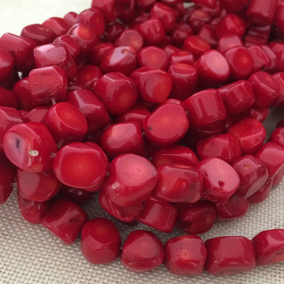 Натуральный Красный Коралловый яшма 9 ~ 13 мм прекрасный Нерегулярные камень loose