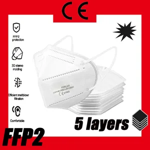 Маска для лица FFP2 многоразовая, 5 слоев, одобрена CE