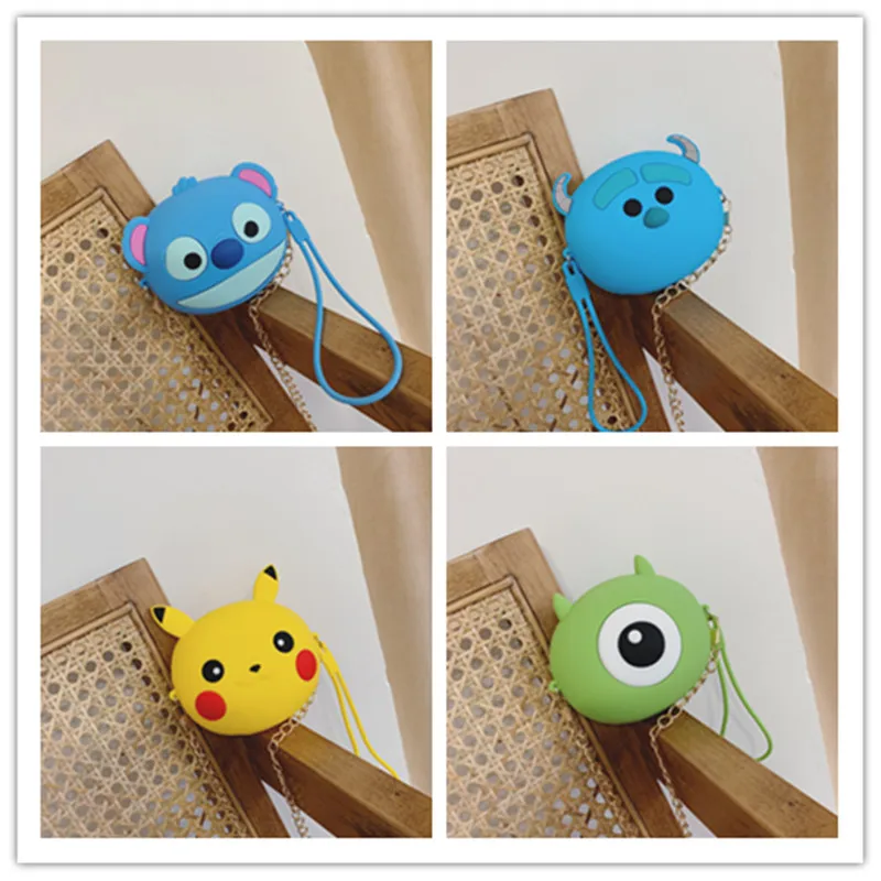 Маленькая мультяшная Аниме Сумка через плечо женская мягкая силиконовая цепочка