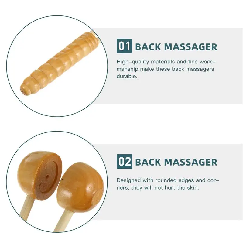 

1 Set 6Pcs Comfortable Back Massagers Wooden Massage Hammers (Assorted Color)