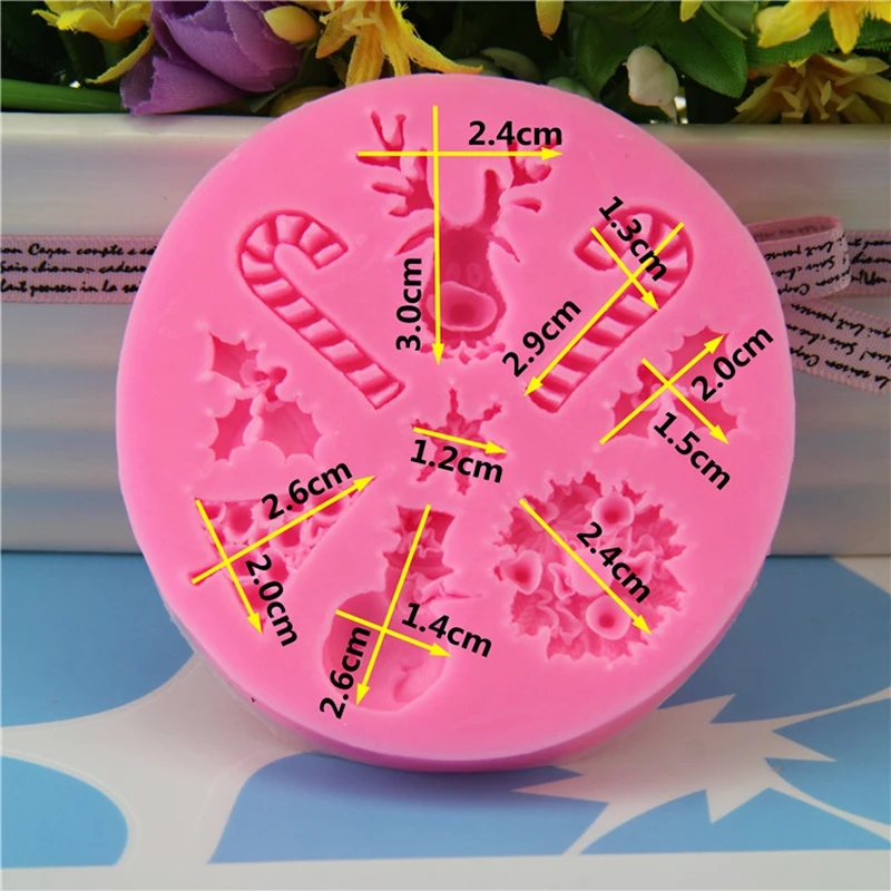 3D силиконовая форма рождественского лося сделай сам Торт Шоколад помадка ручной