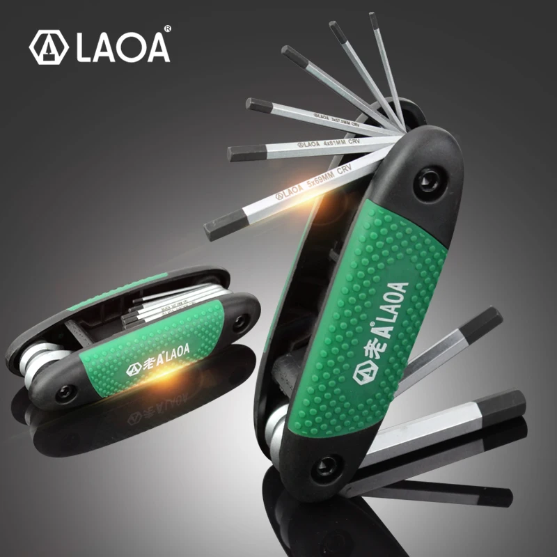 

LAOA Folding Allen Key Set Portable Hex Wrench Inner Hexagon Screwdriver Made of CR-V Steel Durable and Easy to Carry