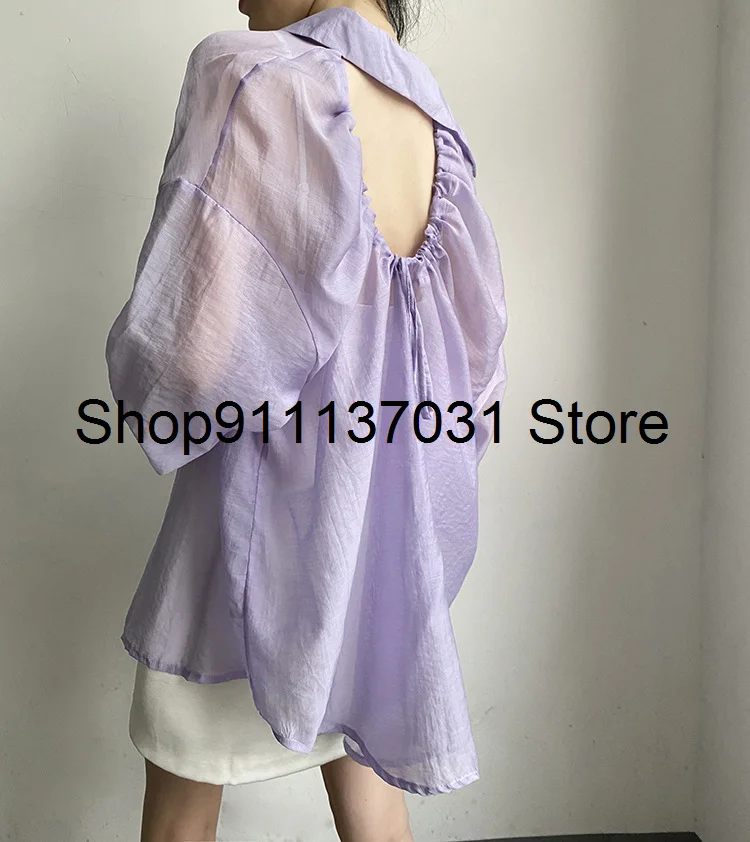 

women hollow out tops blouse 3colors yj020530
