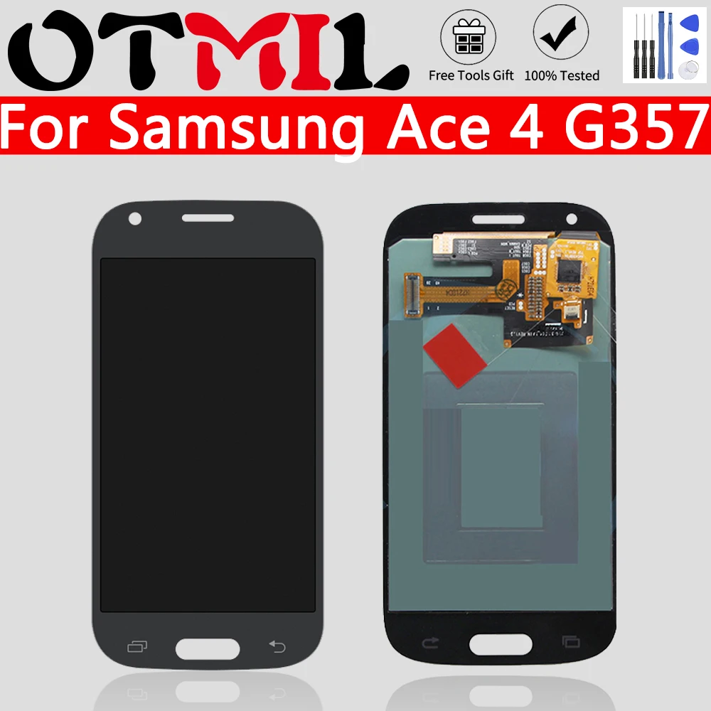 

OTMIL AMOLED 4,3 ''для Samsung Galaxy Ace 4 ЖК-дисплей сенсорный экран в сборе дигитайзер для Samsung Ace 4 SM-G357 G357FZ LCD