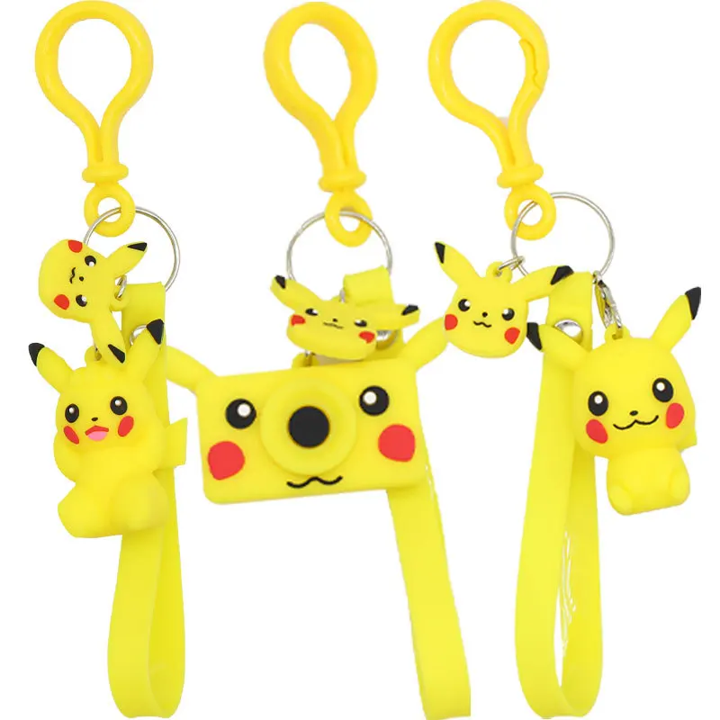 Креативный мультфильм Пикачу Кукла Кулон брелок для автомобиля Мода Аниме