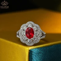 wuiha luxury 100 solid 925 sterling silver 68mm oval cut created moissanite ruby gemstone wedding engagement ring fine jewelry