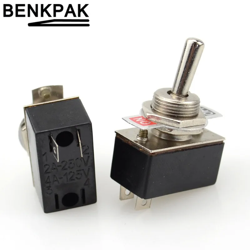 BENKPAK 12 мм 2 контактный переключатель ВКЛ ВЫКЛ|on-off switch|on-off toggle switch |