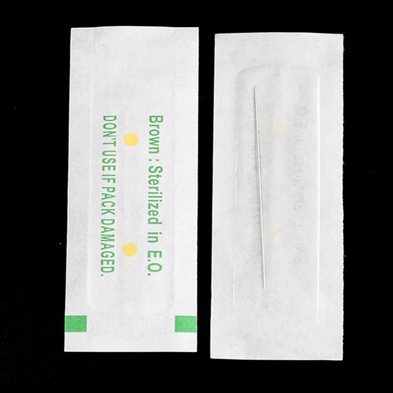 Традиционные иглы для тату Agulhas Dermografo стерилизованные 1/3/5 RL и 0 35*50 мм колпачки