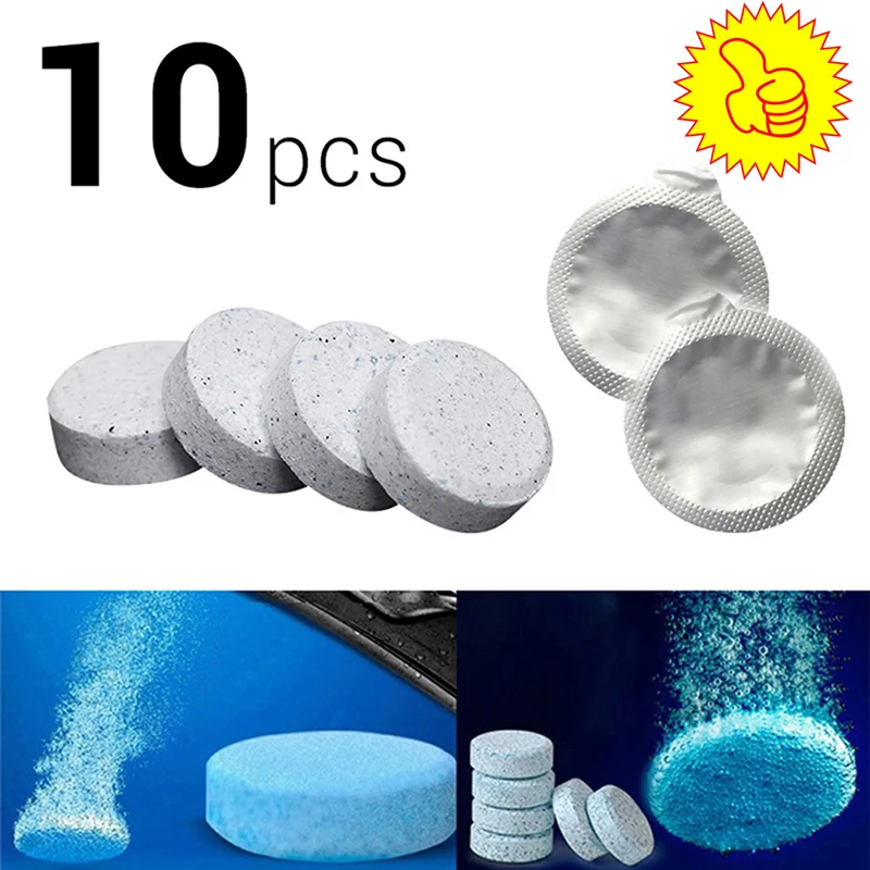 10pcs 1 шт./8 шт./10 шт.(1 шт. = 4 л воды) абсолютно автомобильный Одноцветный стеклоочиститель для автомобиля, автомобильная очистка окон, автомобильный очиститель стекла на лобовое стекло - Цвет: 10pcs