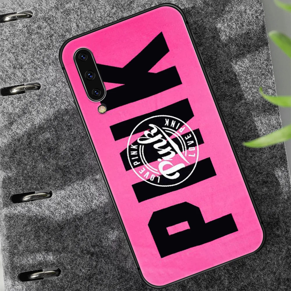 

Victoria VS love Pink Phone Case Cover For Samsung Galaxy A10 A11 A20 E A21 A30 A40 A41 A50 A51 A70 A71 A81 S 4G 5G black Back
