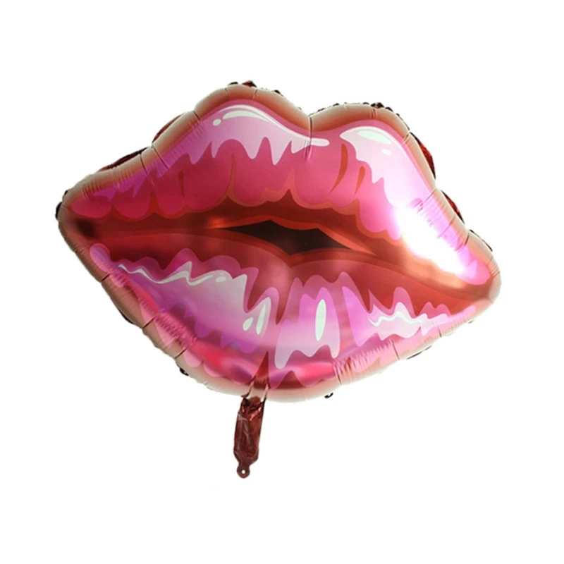

5Pcs Lip Heart Love Lipstick Balloons And Lipstick Balloons Large Foil Lip Balloons For Birthday Valentines Balloon Kit 28GF
