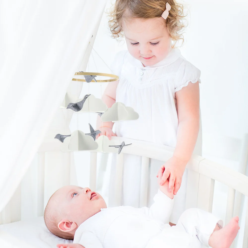 

Baby Bed Ornament Felt Plane Crib Stroller Hanging Pendant Kid Room Decor