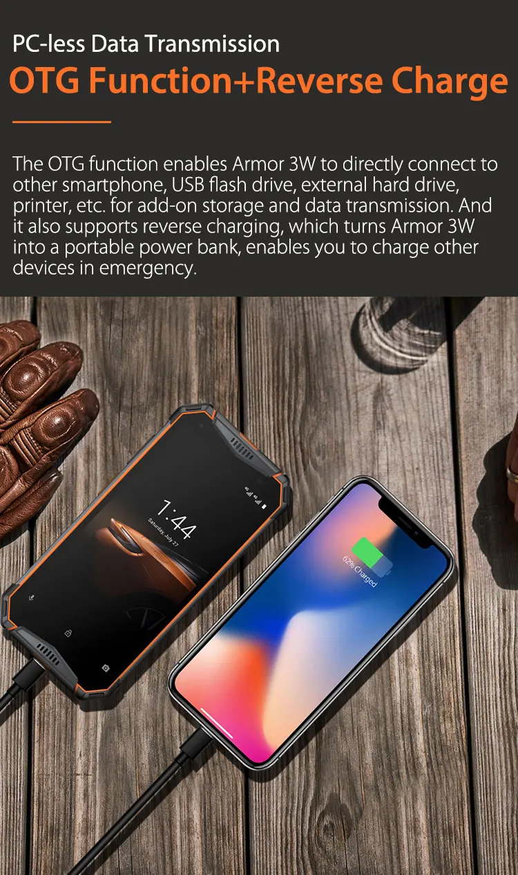 Ulefone Armor 3 Вт IP68 водонепроницаемый мобильный телефон 10300 мАч 5," FHD+ Восьмиядерный 6 ГБ+ 64 ГБ helio P70 Android глобальная версия Smart