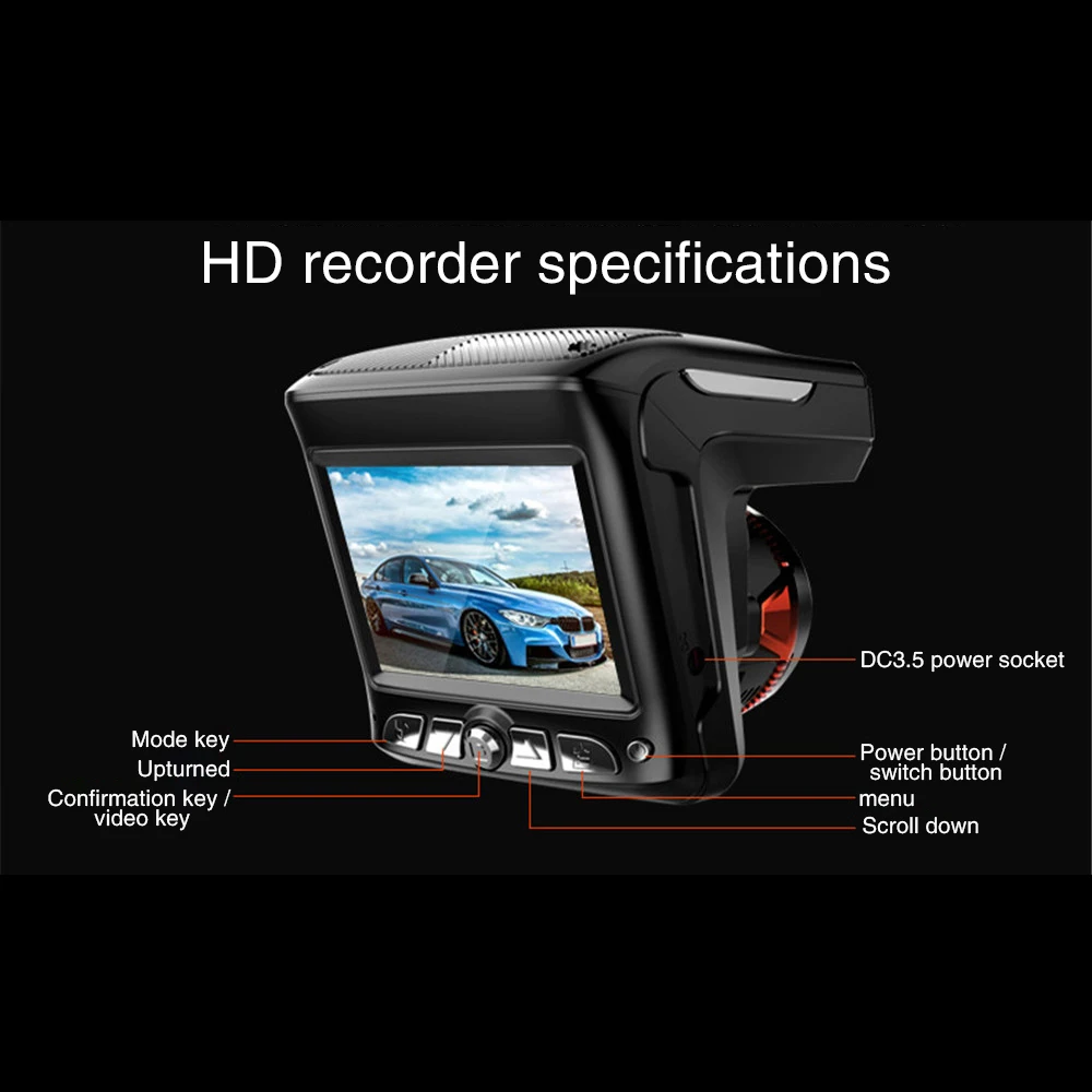 Беспроводной автомобильный видеорегистратор с HD ночным видением электронная