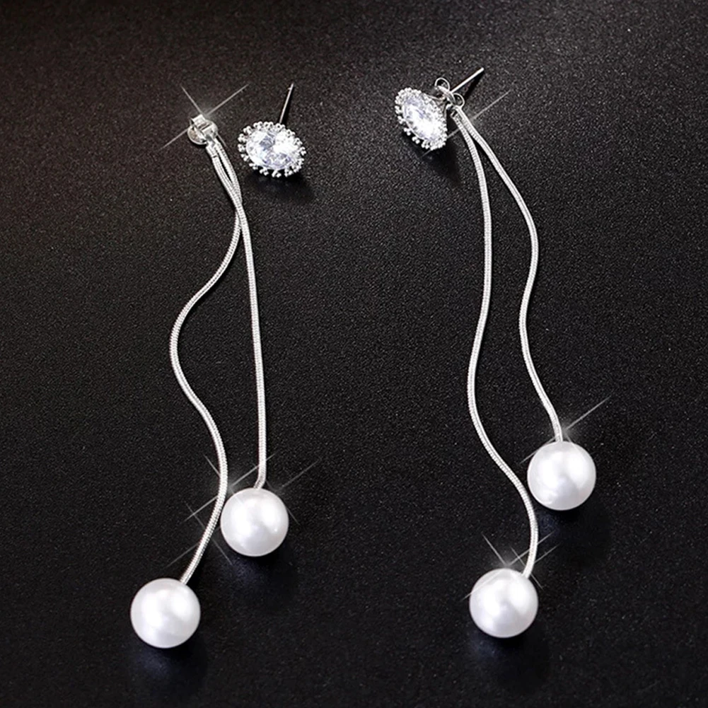 

2021 New Long Crystal Tassel Gold Color Dangle Earrings for Women Wedding Drop Earing Fashion Jewelry Gifts Stud Earrings