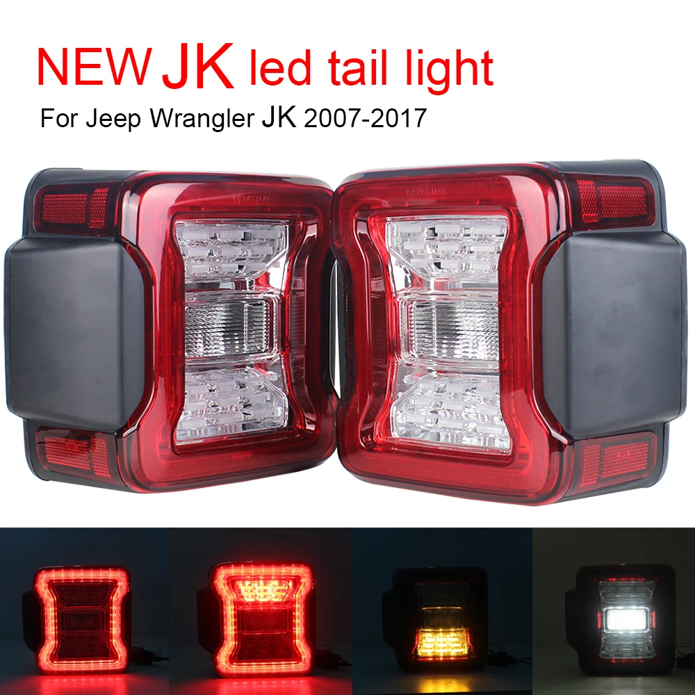 Новый автомобильный светильник в сборе светодиодный задний фонарь для Jeep Wrangler JK