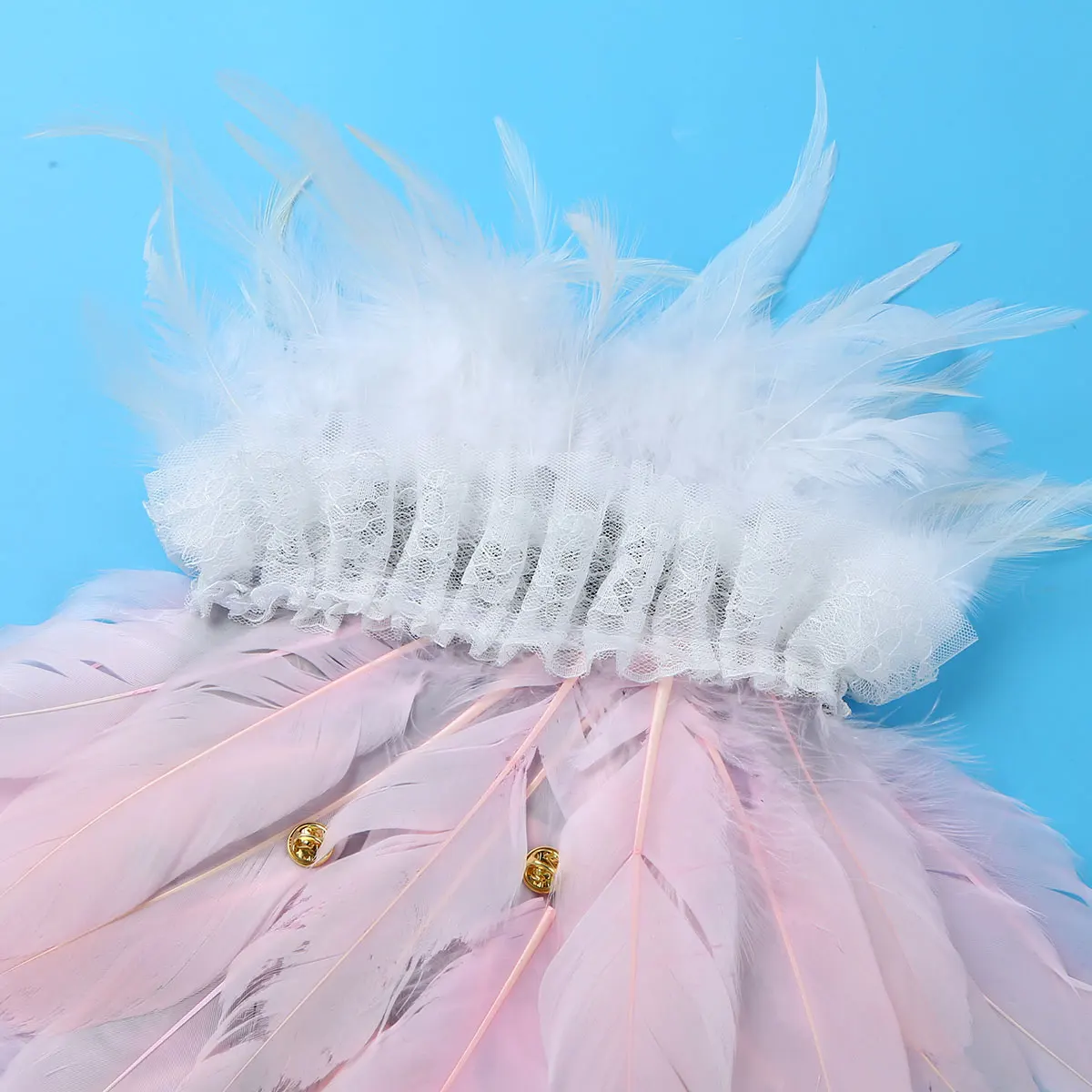 Кружевной Костюм с крыльями из натурального пера для детей и взрослых