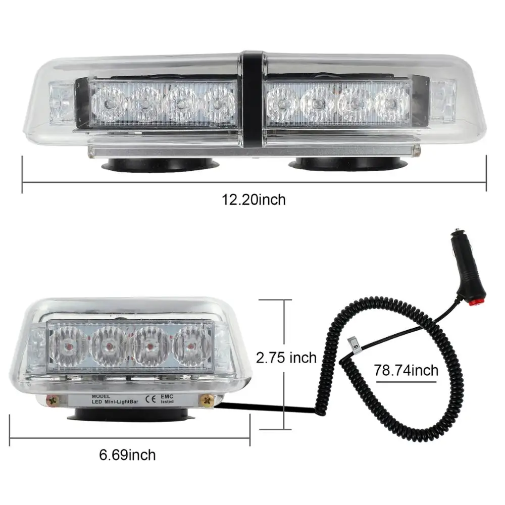 Justech светодиодный 24 Вт Автомобильная крыша мигающая световая панель Маяк