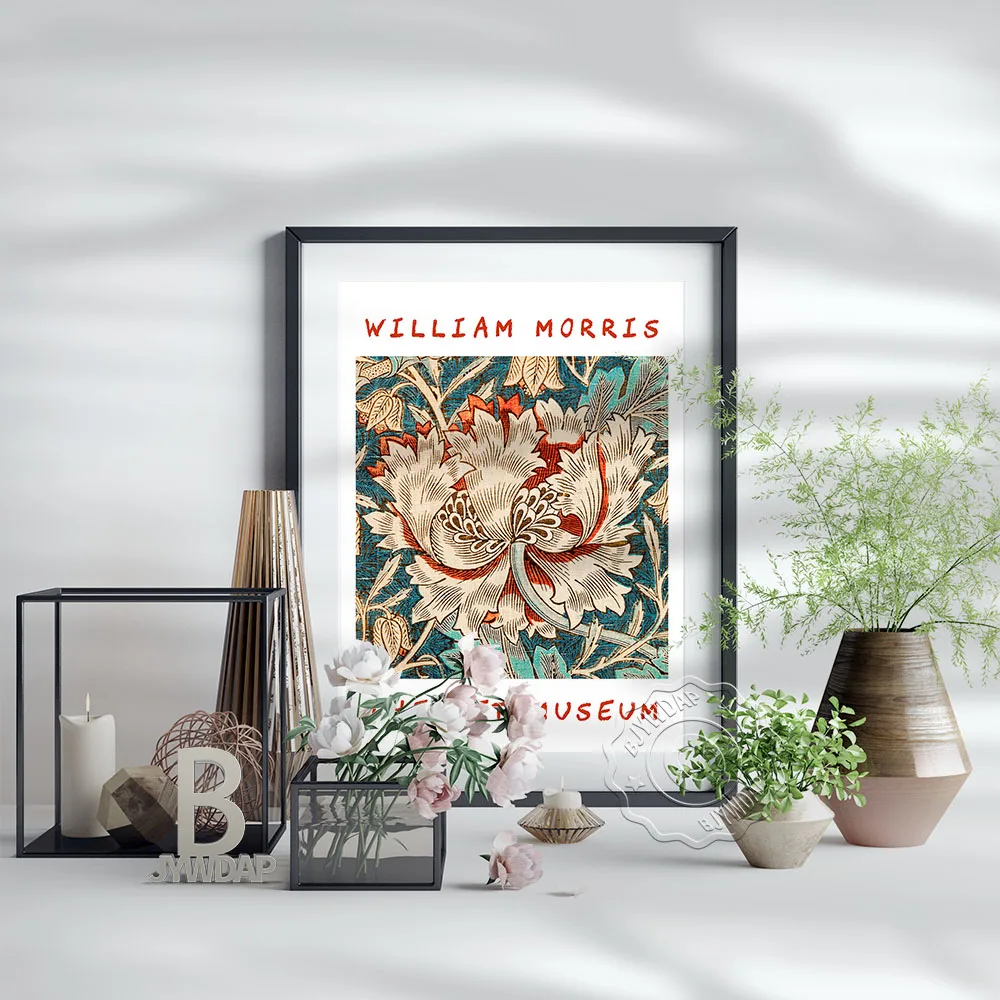 Фото Выставочный постер William Morris The Met Museum, скандинавский цветочный настенный художественный принт, наклейки на стену с растительным узором, декор для детской комнаты №5