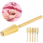 Новинка 5 в 1 конические карбидные насадки для маникюра двусторонние карбидные насадки аксессуары для дрели фреза для левой и правой руки