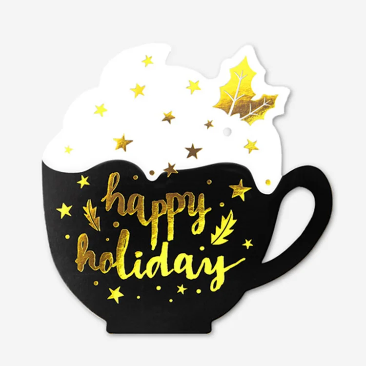 Открытка с рождественской елкой праздником кружки открытка рождеством снеговик