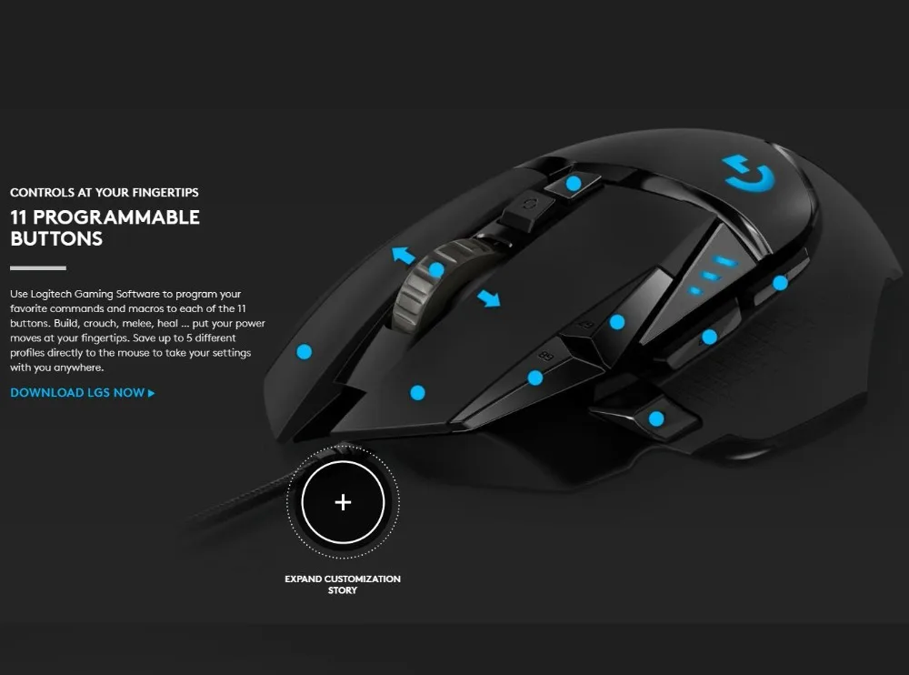Logitech G502 HERO/G402 высокопроизводительная игровая мышь двигатель с 16000 dpi Программируемый настраиваемый LIGHTSYNC RGB для мыши геймера