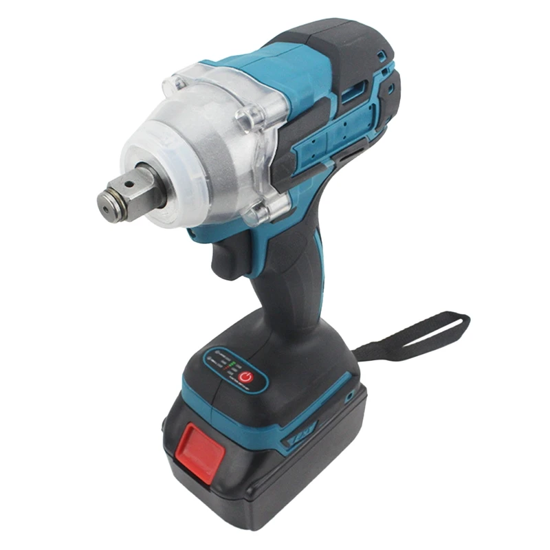 

NEW-18V Cordless Impact Wrench Brushless Dual-Use 1/2 Square Electric Wrench With LED Light, Suitable For Makita Battery