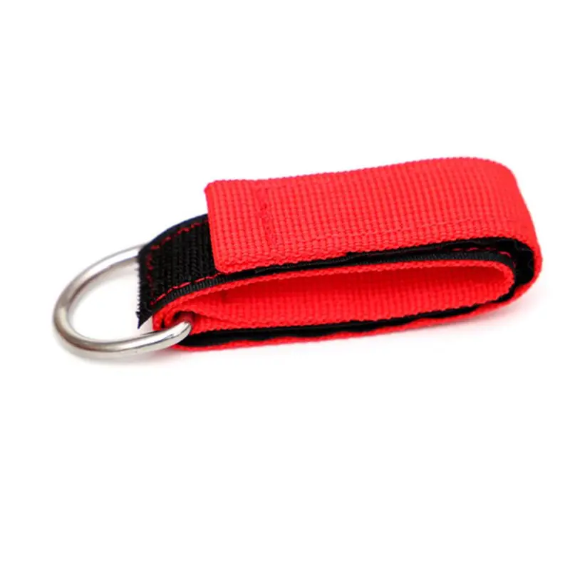 

N58B Scuba Diving Wrist Band Nylon Webbing Belt with Sticker Stainless Steel D-ring Strap Underwater Sports Equipments