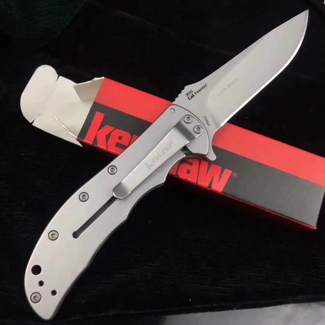 

1 Kershaw 3655 Folding Knife 8cr17mov Blade All Steel Handle Pocket Outdoor Camping Hunt Knife Tactical Survival Knives EDC Tool